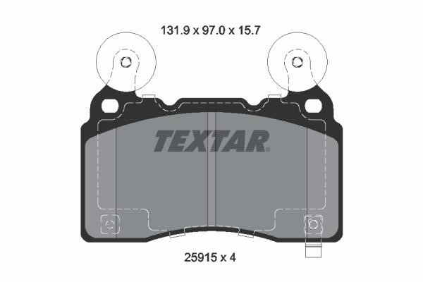 Textar 2591501 Brake Pad Set, disc brake 2591501: Buy near me in Poland at 2407.PL - Good price!