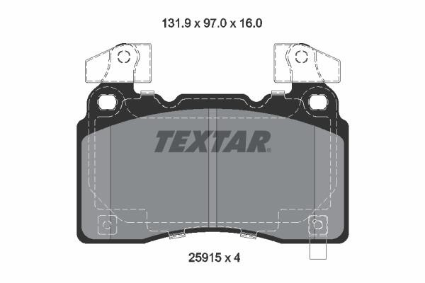 Textar 2591503 Brake Pad Set, disc brake 2591503: Buy near me in Poland at 2407.PL - Good price!