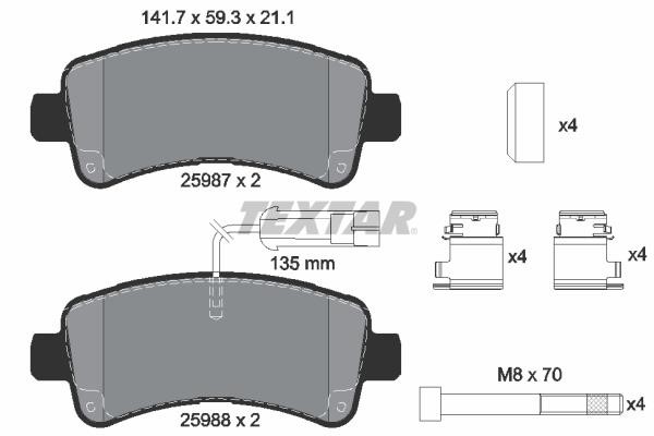 Textar 2598701 Scheibenbremsbeläge, Set 2598701: Kaufen Sie zu einem guten Preis in Polen bei 2407.PL!