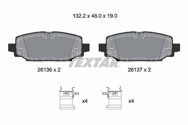 Textar 2613601 Brake Pad Set, disc brake 2613601: Buy near me in Poland at 2407.PL - Good price!