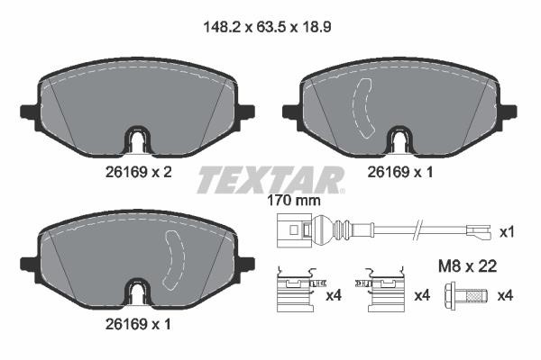 Textar 2616901 Brake Pad Set, disc brake 2616901: Buy near me in Poland at 2407.PL - Good price!