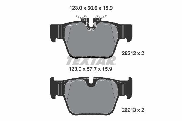 Textar 2621201 Brake Pad Set, disc brake 2621201: Buy near me in Poland at 2407.PL - Good price!
