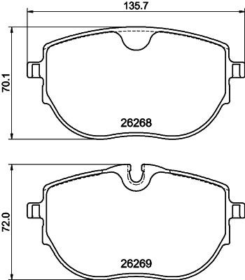 Textar 2626801 Brake Pad Set, disc brake 2626801: Buy near me in Poland at 2407.PL - Good price!