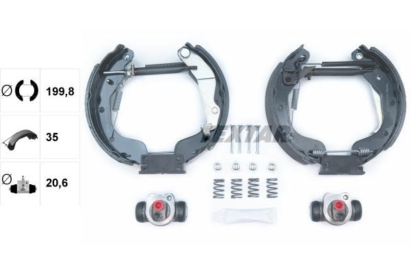 Textar 84062501 Brake shoes with cylinders, set 84062501: Buy near me in Poland at 2407.PL - Good price!