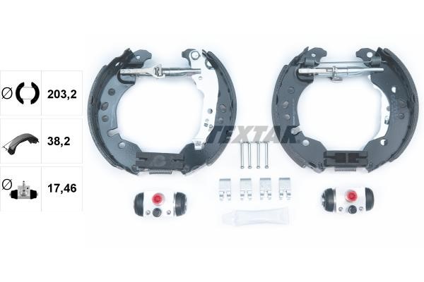 Textar 84080700 Brake shoes with cylinders, set 84080700: Buy near me in Poland at 2407.PL - Good price!