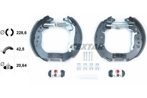 Textar 84081500 Brake shoes with cylinders, set 84081500: Buy near me in Poland at 2407.PL - Good price!