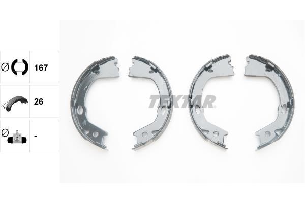 Textar 91082600 Parking brake shoes 91082600: Buy near me in Poland at 2407.PL - Good price!