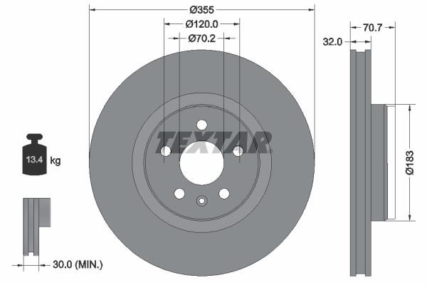 Textar 92313905 Тормозной диск передний вентилируемый 92313905: Купить в Польше - Отличная цена на 2407.PL!