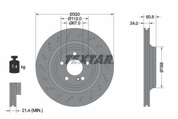 Textar 92317505 Тормозной диск задний вентилируемый 92317505: Купить в Польше - Отличная цена на 2407.PL!