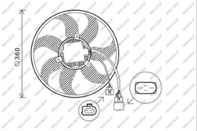 Prasco AD022F003 Hub, engine cooling fan wheel AD022F003: Buy near me in Poland at 2407.PL - Good price!