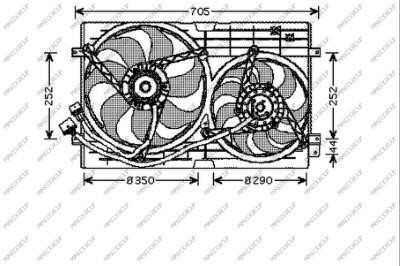 Prasco AD200F002 Hub, engine cooling fan wheel AD200F002: Buy near me in Poland at 2407.PL - Good price!