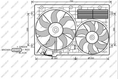 Prasco AD202F001 Вентилятор радиатора охлаждения AD202F001: Отличная цена - Купить в Польше на 2407.PL!