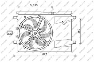 Prasco CI907F001 Hub, engine cooling fan wheel CI907F001: Buy near me in Poland at 2407.PL - Good price!