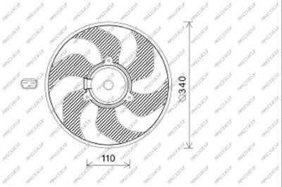 Prasco DS011F002 Hub, engine cooling fan wheel DS011F002: Buy near me in Poland at 2407.PL - Good price!