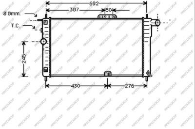 Prasco DW001R001 Радіатор охолодження двигуна DW001R001: Приваблива ціна - Купити у Польщі на 2407.PL!