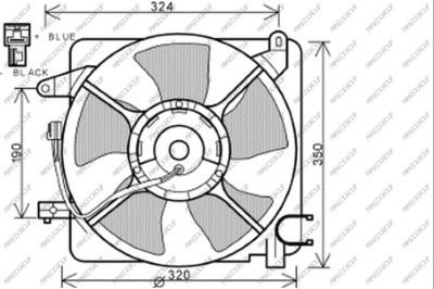 Prasco DW324F001 Hub, engine cooling fan wheel DW324F001: Buy near me in Poland at 2407.PL - Good price!