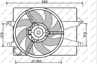 Prasco FD340F005 Hub, engine cooling fan wheel FD340F005: Buy near me in Poland at 2407.PL - Good price!