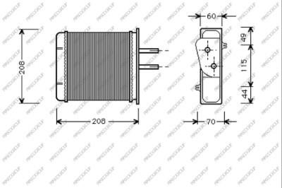 Prasco FT132H001 Радіатор опалювача салону FT132H001: Приваблива ціна - Купити у Польщі на 2407.PL!