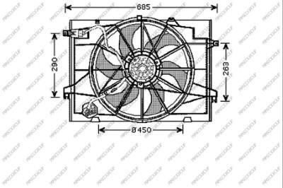 Prasco HN802F001 Hub, engine cooling fan wheel HN802F001: Buy near me in Poland at 2407.PL - Good price!