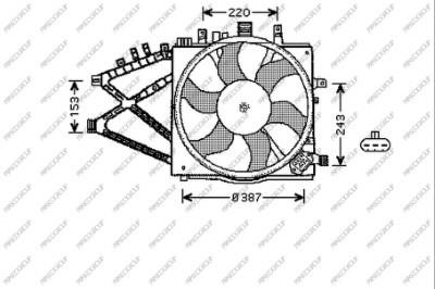Prasco OP030F004 Hub, engine cooling fan wheel OP030F004: Buy near me in Poland at 2407.PL - Good price!