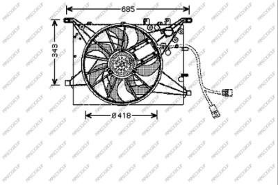 Prasco VV042F001 Hub, engine cooling fan wheel VV042F001: Buy near me in Poland at 2407.PL - Good price!