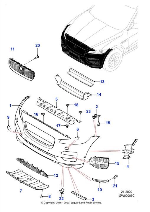 Jaguar T4N12773 Kühlergitter T4N12773: Kaufen Sie zu einem guten Preis in Polen bei 2407.PL!