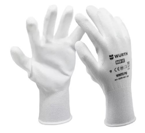 Wurth 0899401108 Protective knitted gloves, covered with polyurethane White PU, size 8 0899401108: Buy near me in Poland at 2407.PL - Good price!