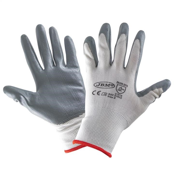 JBM 51633 Gloves with nitrile palm coating S (T.8) 51633: Buy near me at 2407.PL in Poland at an Affordable price!
