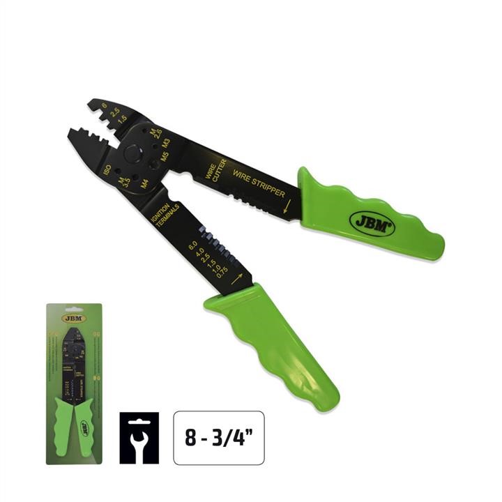 JBM 52762 Crimping tool for non-insulated terminals (8-3/4") 52762: Buy near me in Poland at 2407.PL - Good price!