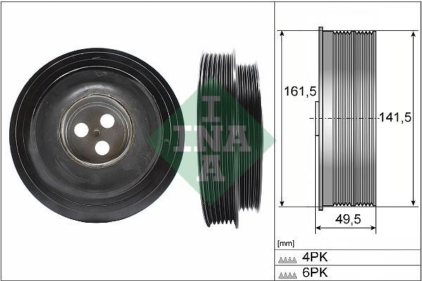 INA 544 0166 10 Pulley crankshaft 544016610: Buy near me in Poland at 2407.PL - Good price!