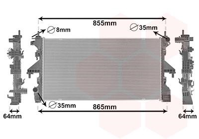 Van Wezel 09012712 Радіатор охолодження двигуна 09012712: Приваблива ціна - Купити у Польщі на 2407.PL!