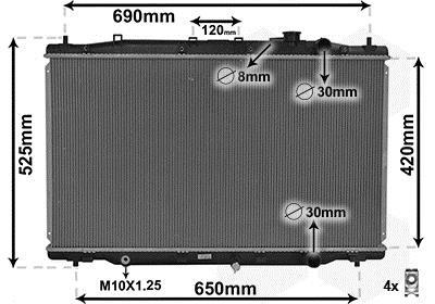 Van Wezel 25012702 Радиатор охлаждения двигателя 25012702: Отличная цена - Купить в Польше на 2407.PL!