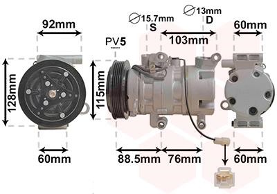 Van Wezel 2700K251 Компресор кондиціонера 2700K251: Приваблива ціна - Купити у Польщі на 2407.PL!