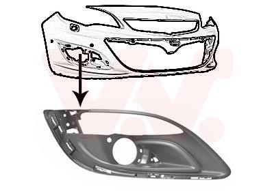 Van Wezel 3753594 Front bumper grille (plug) right 3753594: Buy near me in Poland at 2407.PL - Good price!