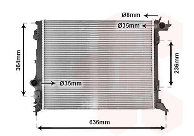 Van Wezel 43012711 Radiator, engine cooling 43012711: Buy near me in Poland at 2407.PL - Good price!