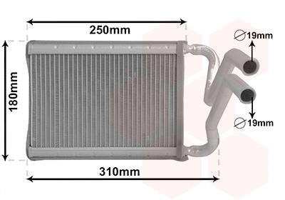 Van Wezel 82006437 Heat exchanger, interior heating 82006437: Buy near me at 2407.PL in Poland at an Affordable price!