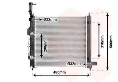Van Wezel 83012727 Radiator, engine cooling 83012727: Buy near me at 2407.PL in Poland at an Affordable price!