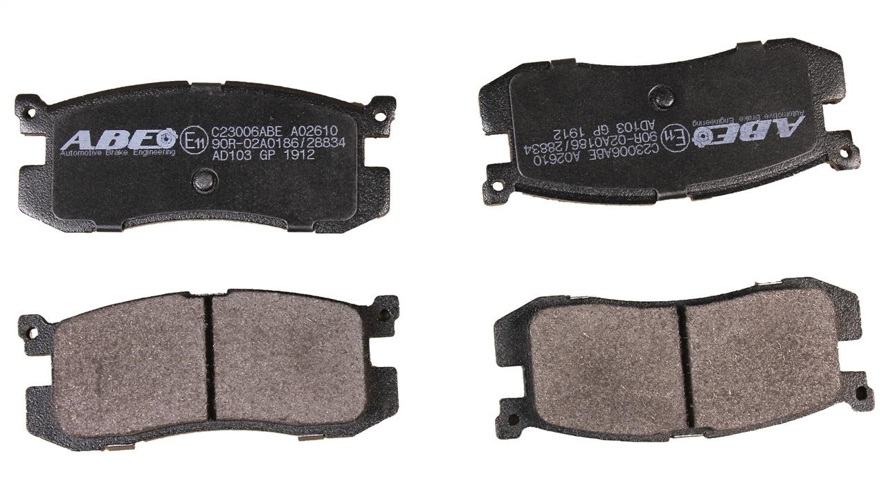 ABE C23006ABE Rear disc brake pads, set C23006ABE: Buy near me in Poland at 2407.PL - Good price!