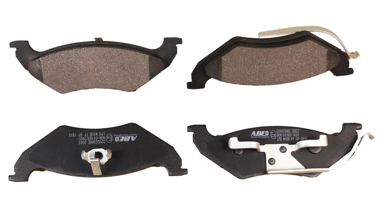 ABE C2Y023ABE Rear disc brake pads, set C2Y023ABE: Buy near me in Poland at 2407.PL - Good price!