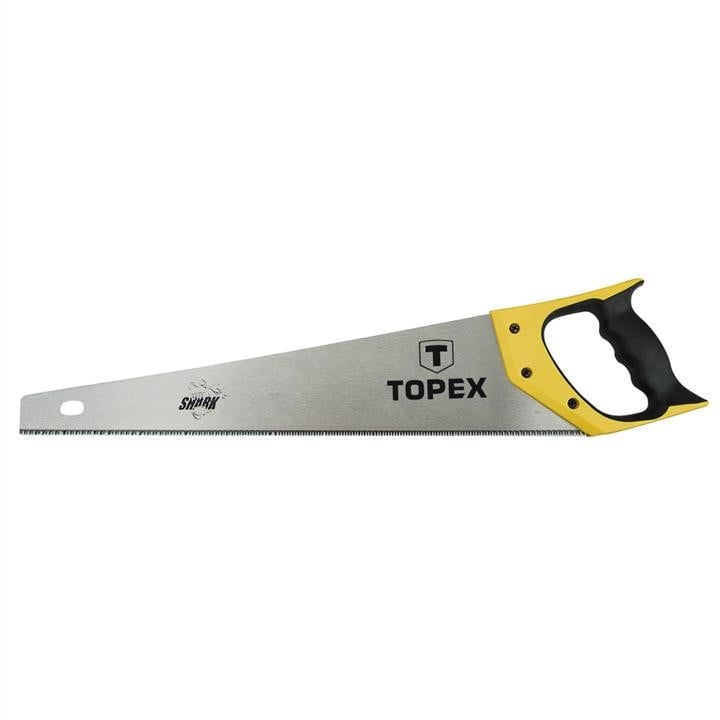 Topex 10A447 Hand saw 450mm, "Shark", 11TPI, 3 sides sharpened hardened teeth, bimaterial handle 10A447: Buy near me in Poland at 2407.PL - Good price!