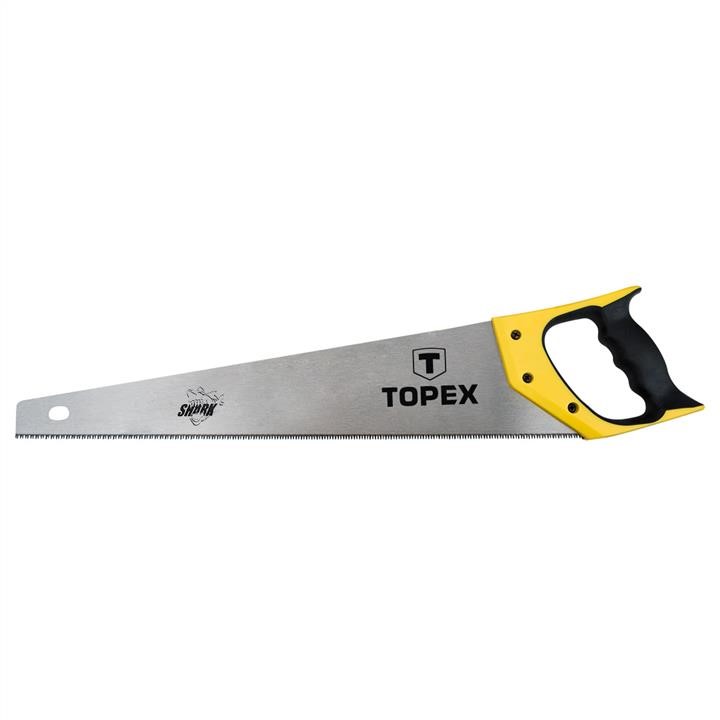 Topex 10A453 Hand saw 560mm, "Shark", 7TPI, 3side sharpened, hardened teeth, bimaterial handle 10A453: Buy near me in Poland at 2407.PL - Good price!