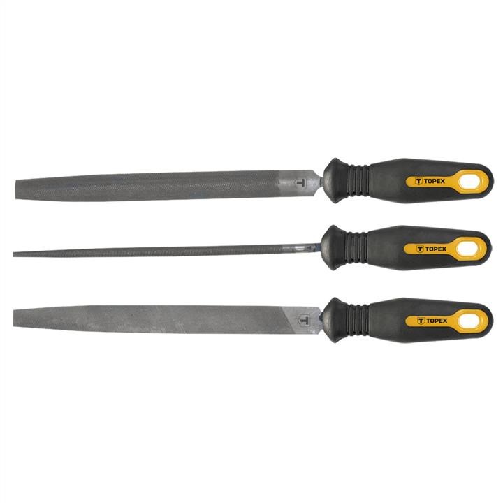 Topex 06A230 Steel file set 3pcs. (flat, half-round, round) - 200mm 06A230: Buy near me in Poland at 2407.PL - Good price!