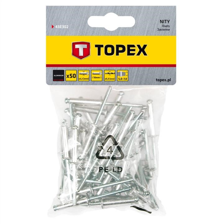 Topex 43E302 Заклепки алюминиевые 3.2 мм x 10 мм, 50 шт. 43E302: Отличная цена - Купить в Польше на 2407.PL!