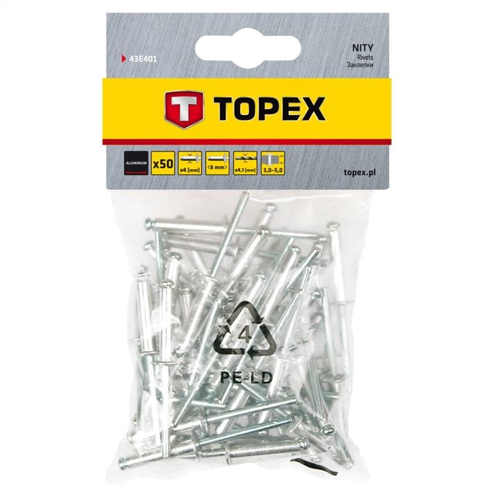 Topex 43E401 Nity aluminiowe 4.0 x 8 mm, 50 szt. 43E401: Dobra cena w Polsce na 2407.PL - Kup Teraz!