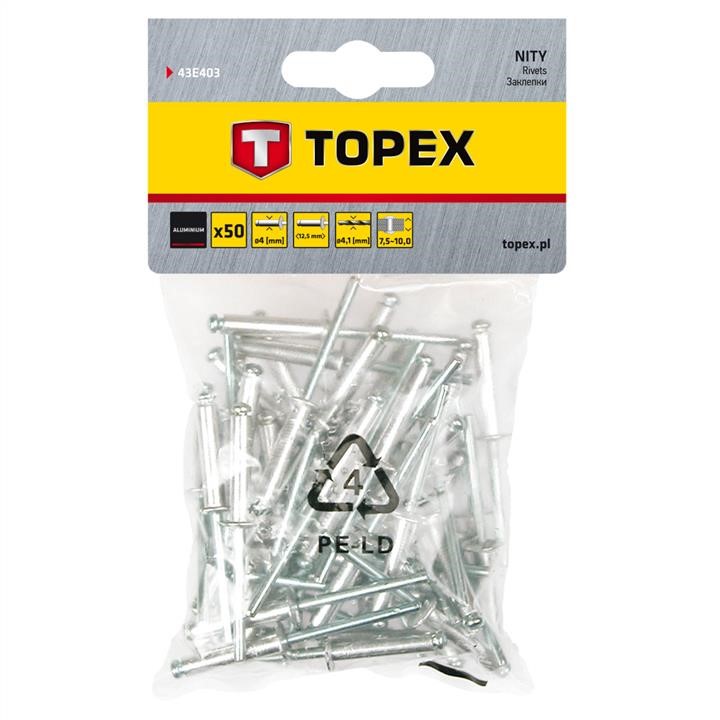 Topex 43E403 Nity aluminiowe 4.0 x 12.5 mm, 50 szt. 43E403: Dobra cena w Polsce na 2407.PL - Kup Teraz!