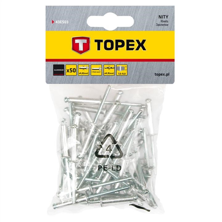 Topex 43E503 Nity aluminiowe 4.8 x 12.5 mm, 50 szt. 43E503: Dobra cena w Polsce na 2407.PL - Kup Teraz!