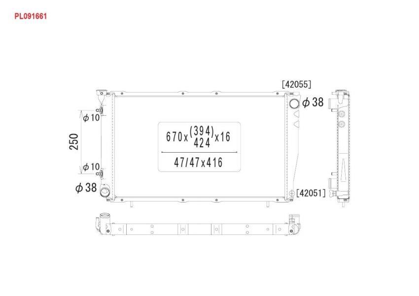 Koyorad PL091661 Radiator, engine cooling PL091661: Buy near me in Poland at 2407.PL - Good price!