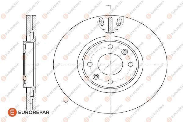 Eurorepar 1618859580 Front brake disc ventilated 1618859580: Buy near me at 2407.PL in Poland at an Affordable price!
