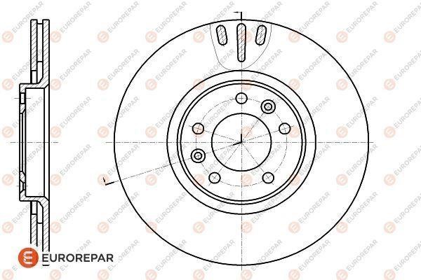 Eurorepar 1618864180 Belüftete Bremsscheibe, 1 Stk. 1618864180: Kaufen Sie zu einem guten Preis in Polen bei 2407.PL!