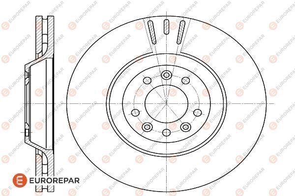 Eurorepar 1618864680 Front brake disc ventilated 1618864680: Buy near me at 2407.PL in Poland at an Affordable price!